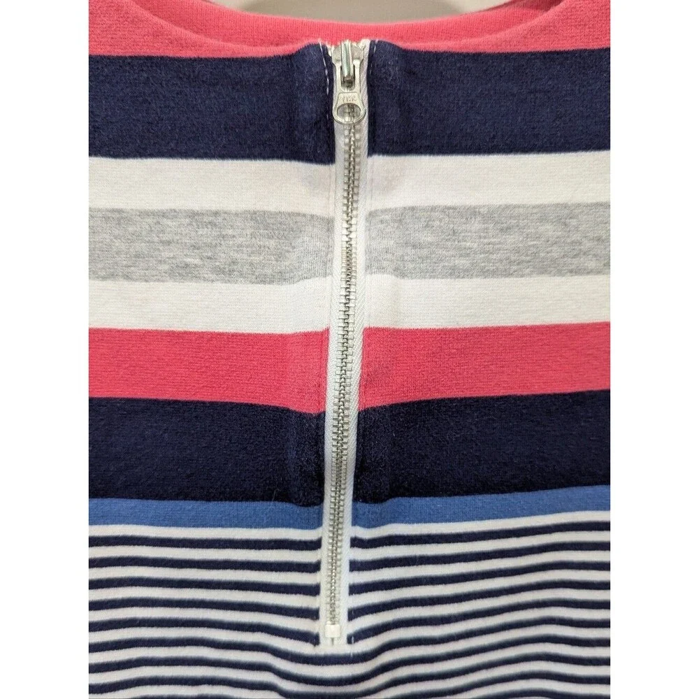 Gymboree Kids A Line Dress Nautical Stripes Pink Blue Gray Short Girls Size 6